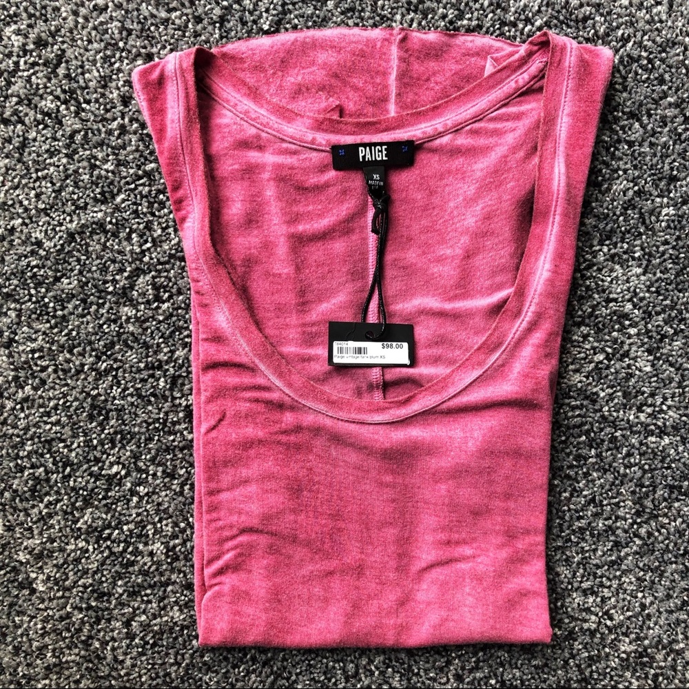 PAIGE dusty rose pink scoop neck top